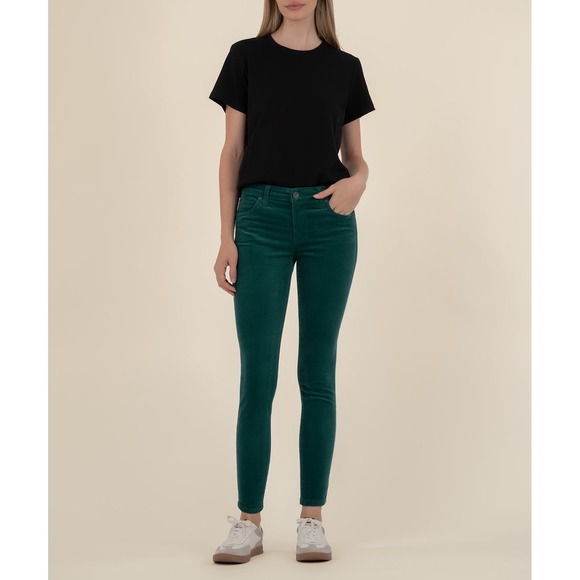 Kut from the Kloth Pants - KUT FROM THE KLOTH Petite Green Diana Skinny Corduroy Pants | 6P